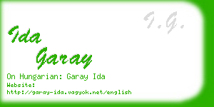 ida garay business card